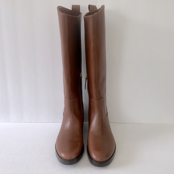 Tory Burch Women’s The Riding Boots Brown Leather Shoes Size 8.5 NWT - Picture 8 of 11